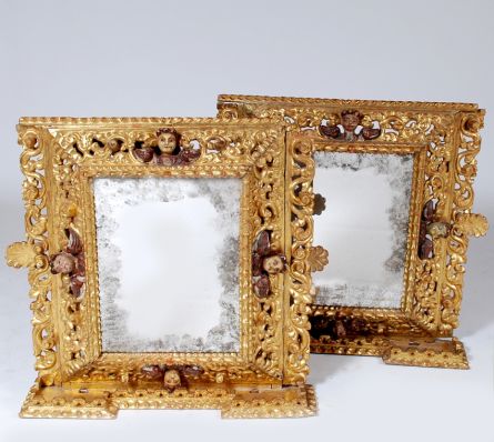Colonial Hand Carved Gilt Wood Frames